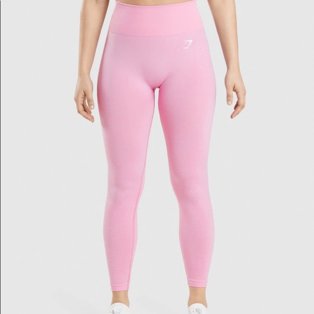 LIKE NEW Gymshark Sorbet Pink Marl Vital Seamless 2.0 Leggings 💖